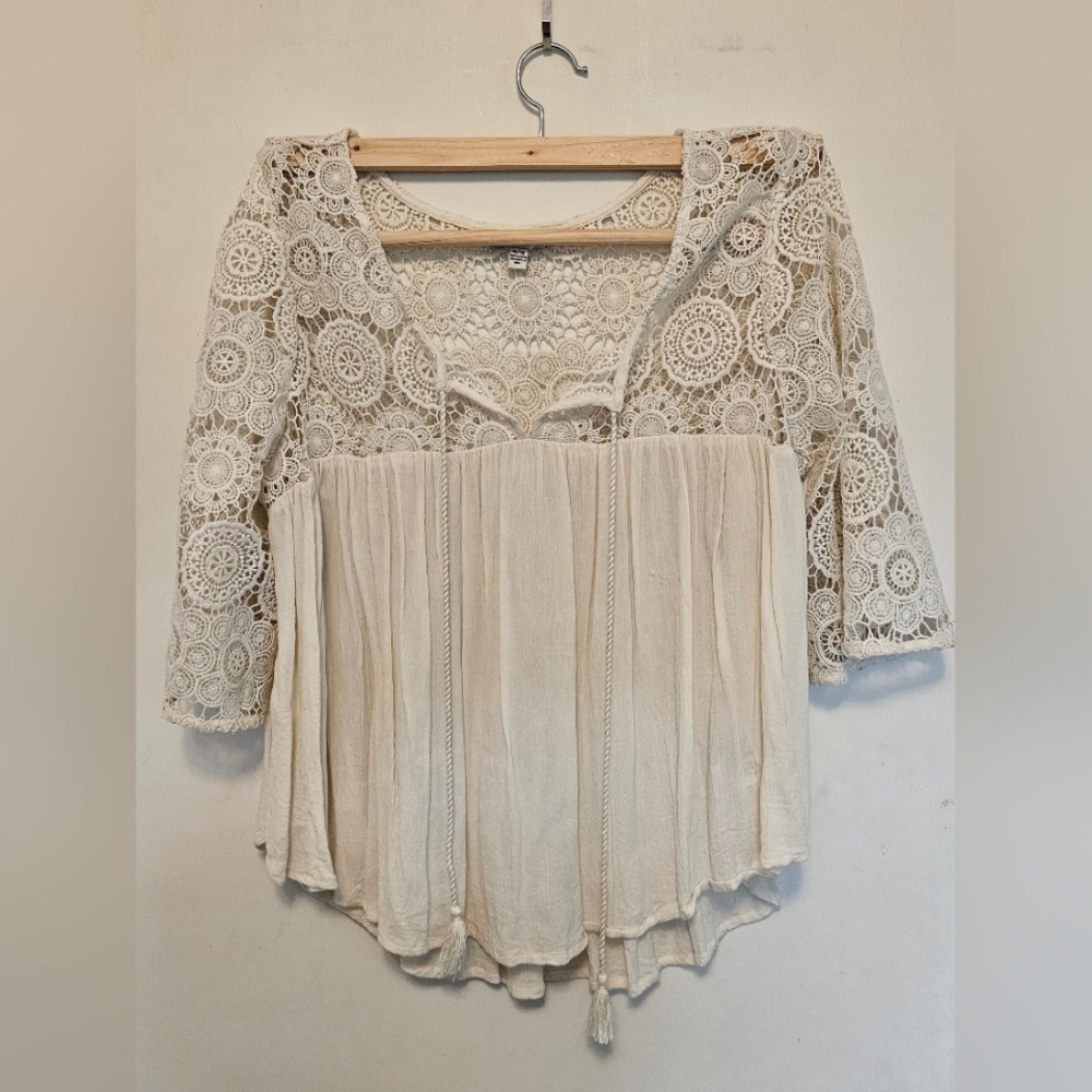 AEO Crochet Boho Top